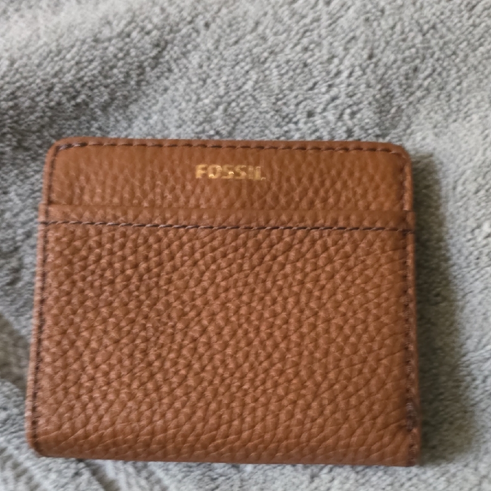 Fossil Tan Leather Card Holder